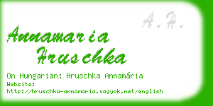 annamaria hruschka business card